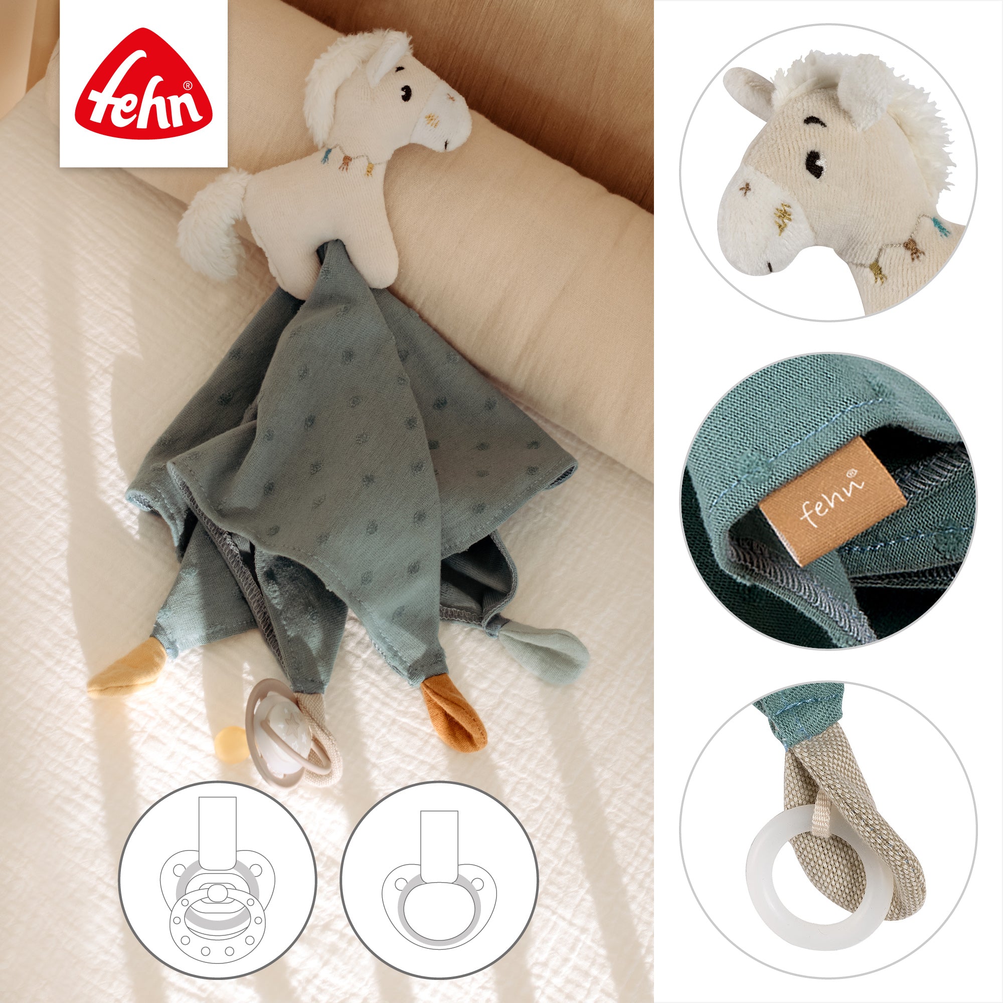 fehnNATUR Knuffeldoekje Pferdinand